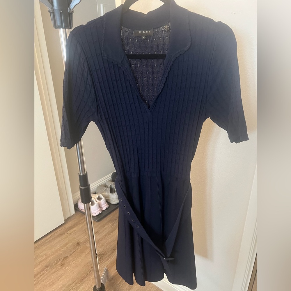 Ted Baker Navy Midi Dress